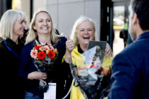 Pål Hjort Berge (Fasett), Ingrid Fure Schøpp, Heidi Elin Nupen og Marit Tesdal (Sandnes Sparebank). Foto: Jan Inge Haga